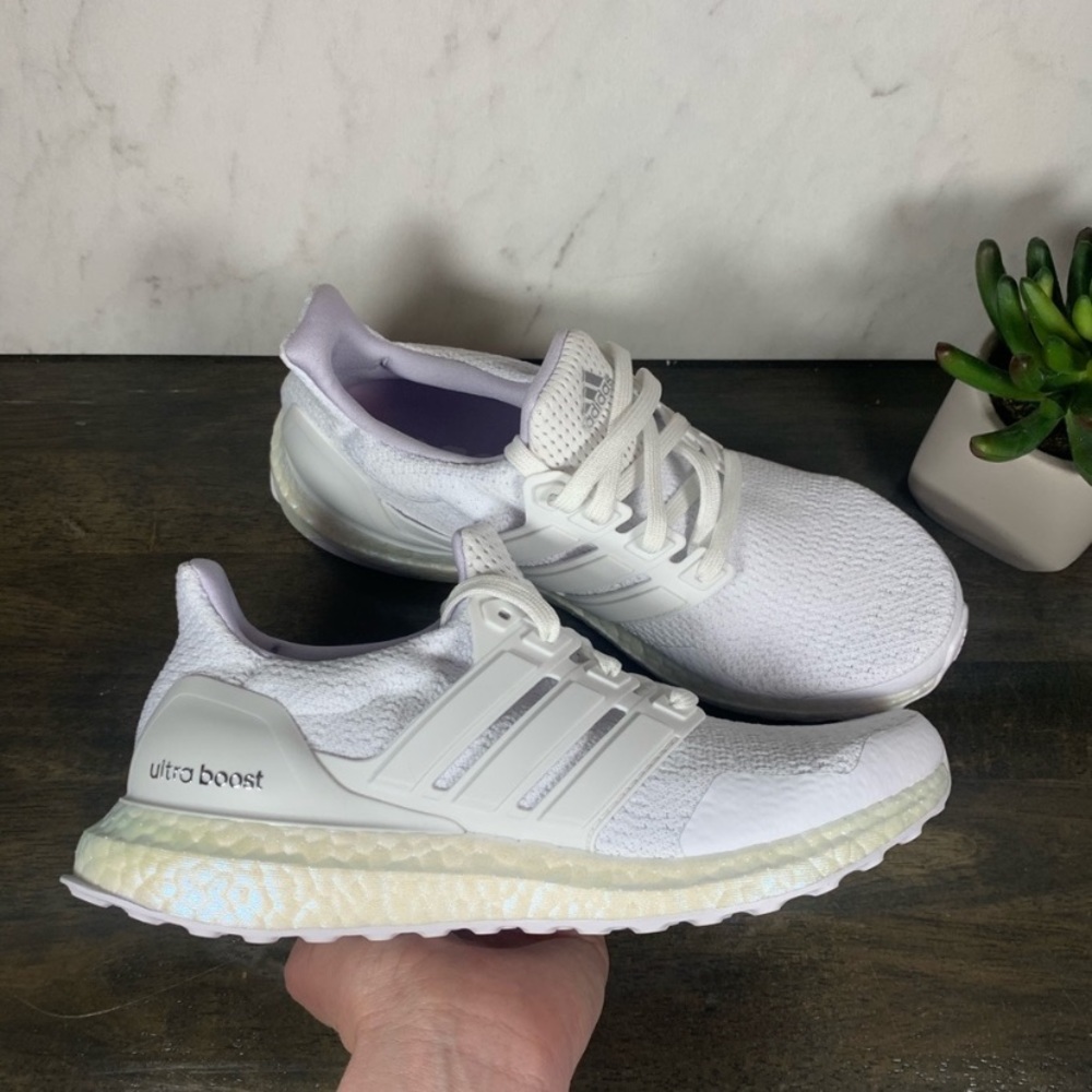 adidas UltraBOOST Triple White Iridescent Boost - Picture 9 of 10
